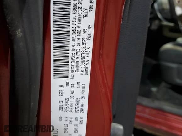 2009 Dodge 1500 SLT with VIN 1D3HV16T89J519629, listed as a Copart auction lot 42861555 with 139,172 mi miles and Salvage title. Bid and sale history available at DreamBid. Image 15.