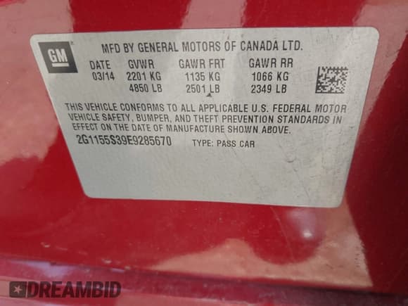 ✅ 2014 Chevrolet Impala LTZ • VIN: 2G1155S39E9285670 • Lot: 42587847. Listed on IAAI with 133,376 mi. Free auction sales archive from the USA and detailed vehicle history report at DreamBid. Image 9.