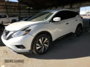 ✅ 2018 Nissan Murano Platinum • VIN: 5N1AZ2MH2JN164470 • Lot: 91227715. Listed on Copart with 159,998 mi. Free auction sales archive from the USA and detailed vehicle history report at DreamBid. Image 1.