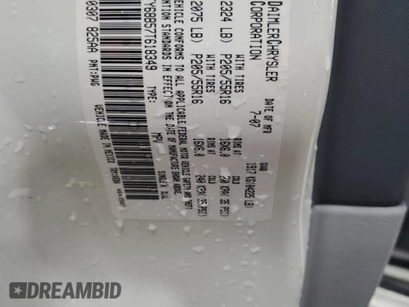 ✅ 2007 Chrysler PT Cruiser Limited • VIN: 3A8FY68B57T618349 • Lot: 91438435. Wystawiony na Copart z przebiegiem 109 586 mil. Bezpłatny archiwum sprzedaży aukcyjnych z USA i szczegółowy raport historii pojazdu na DreamBid. Zdjęcie 12.