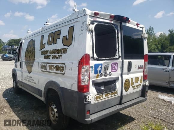 ✅ 2018 Ram ProMaster Cargo • VIN: 3C6TRVAG1JE104170 • Lot: 66542815. Wystawiony na Copart z przebiegiem Nie podano. Bezpłatny archiwum sprzedaży aukcyjnych z USA i szczegółowy raport historii pojazdu na DreamBid. Zdjęcie 2.