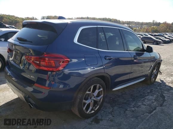 ✅ 2021 BMW X3 xDrive30i • VIN: 5UXTY5C01M9F82126 • Лот: 89649845. Опубликован ранее на Copart с пробегом 41 037 миль. Бесплатный доступ к архиву аукционных продаж из США и подробный отчёт об истории автомобиля на DreamBid. Изображение 3.