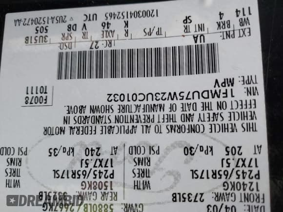 ✅ 2003 Ford Explorer Limited • VIN: 1FMDU75W23UC01032 • Lot: 41922485. Wystawiony na IAAI z przebiegiem 318 766 mil. Bezpłatny archiwum sprzedaży aukcyjnych z USA i szczegółowy raport historii pojazdu na DreamBid. Zdjęcie 9.