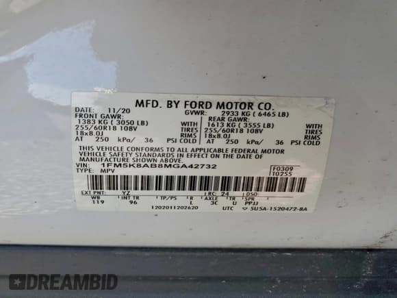 ✅ 2021 Ford Police Interceptor Utility • VIN: 1FM5K8AB8MGA42732 • Lot: 91066675. Wystawiony na Copart z przebiegiem 55 925 mil. Bezpłatny archiwum sprzedaży aukcyjnych z USA i szczegółowy raport historii pojazdu na DreamBid. Zdjęcie 14.
