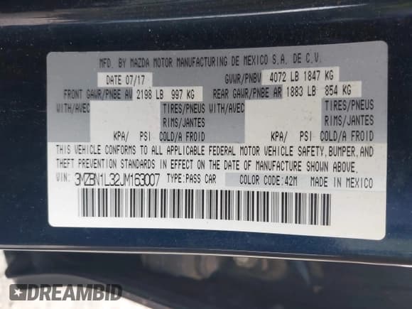 ✅ 2018 Mazda 3 Touring • VIN: 3MZBN1L32JM163007 • Lot: 42971840. Wystawiony na IAAI z przebiegiem 93 319 mil. Bezpłatny archiwum sprzedaży aukcyjnych z USA i szczegółowy raport historii pojazdu na DreamBid. Zdjęcie 9.