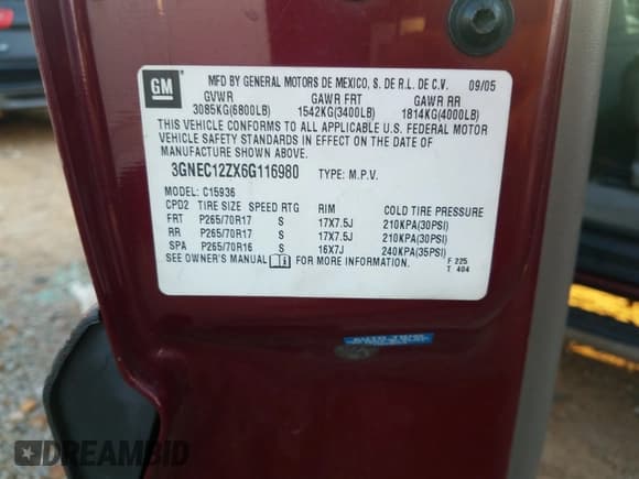 ✅ 2006 Chevrolet Avalanche Z66 • VIN: 3GNEC12ZX6G116980 • Lot: 52295504. Listed on Copart with 240,816 mi. Free auction sales archive from the USA and detailed vehicle history report at DreamBid. Image 10.