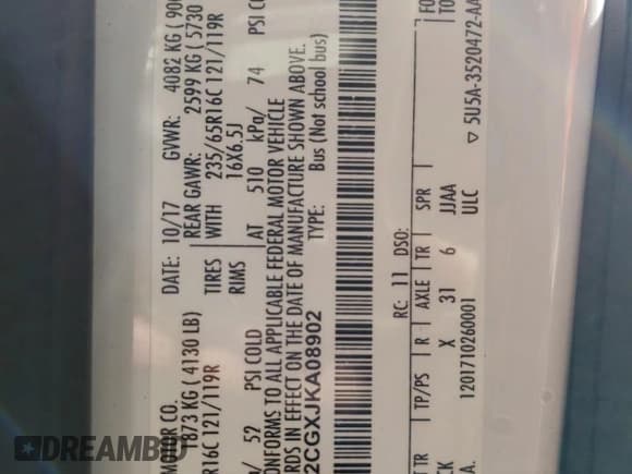 ✅ 2018 Ford Transit XL • VIN: 1FBZX2CGXJKA08902 • Lot: 64717945. Listed on Copart with 327,537 mi. Free auction sales archive from the USA and detailed vehicle history report at DreamBid. Image 14.