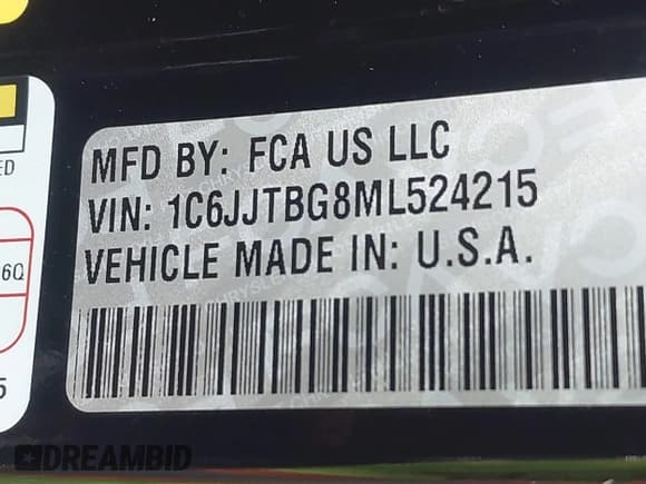✅ 2021 Jeep Gladiator Rubicon • VIN: 1C6JJTBG8ML524215 • Лот: 41829990. Опубликован ранее на IAAI с пробегом 62 942 миль. Бесплатный доступ к архиву аукционных продаж из США и подробный отчёт об истории автомобиля на DreamBid. Изображение 9.
