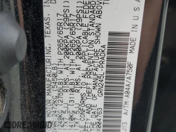 ✅ 2011 Toyota Tacoma • VIN: 5TFLU4EN5BX004763 • Lot: 82220995. Listed on Copart with 137,354 mi. Free auction sales archive from the USA and detailed vehicle history report at DreamBid. Image 13.