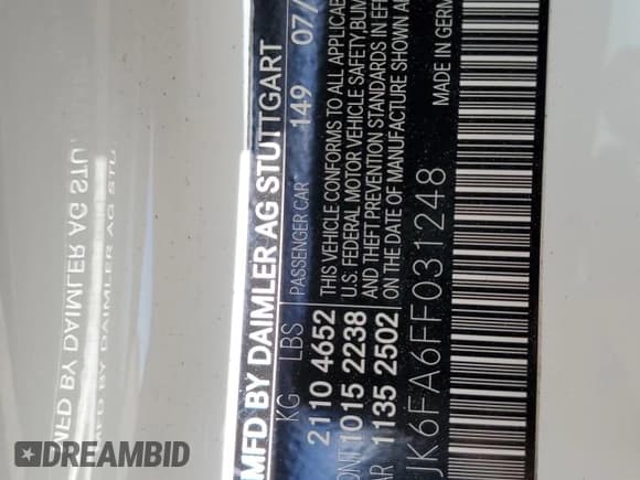 ✅ 2015 Mercedes-Benz SL 400 • VIN: WDDJK6FA6FF031248 • Лот: 52002185. Опубликован ранее на Copart с пробегом 54 963 миль. Бесплатный доступ к архиву аукционных продаж из США и подробный отчёт об истории автомобиля на DreamBid. Изображение 12.