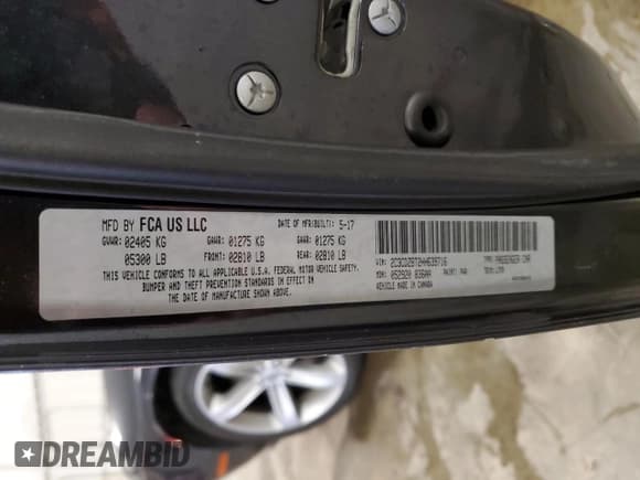 ✅ 2017 Dodge Challenger R/T • VIN: 2C3CDZBT2HH639716 • Lot: 91593455. Listed on Copart with 123,780 mi. Free auction sales archive from the USA and detailed vehicle history report at DreamBid. Image 12.