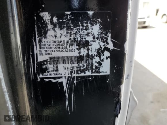 ✅ 2003 Ford F-150 XL • VIN: 2FTRX17253CA75533 • Lot: 57361145. Listed on Copart with 220,482 mi. Free auction sales archive from the USA and detailed vehicle history report at DreamBid. Image 12.