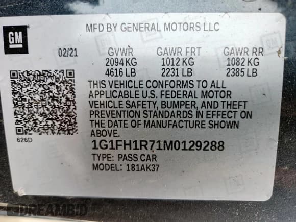 ✅ 2021 Chevrolet Camaro 2SS • VIN: 1G1FH1R71M0129288 • Лот: 63280485. Опубликован ранее на Copart с пробегом 35 961 миль. Бесплатный доступ к архиву аукционных продаж из США и подробный отчёт об истории автомобиля на DreamBid. Изображение 13.