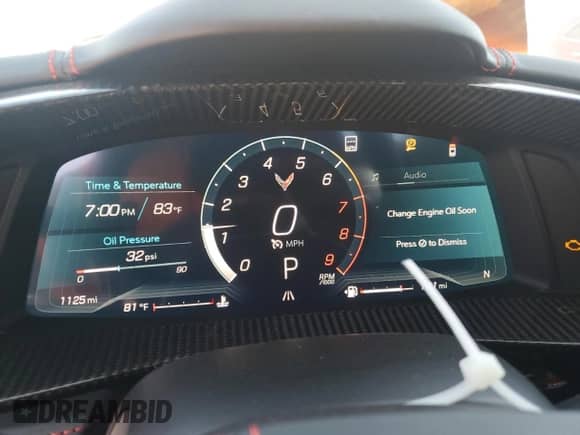 2023 Chevrolet Corvette 3LZ с VIN 1G1YF3D32P5601603, выставлен на аукционе Copart как лот 75655374 с пробегом 1 125 миль миль и На запчасти • Non repairable. История ставок и продаж доступна на DreamBid. Изображение 9.