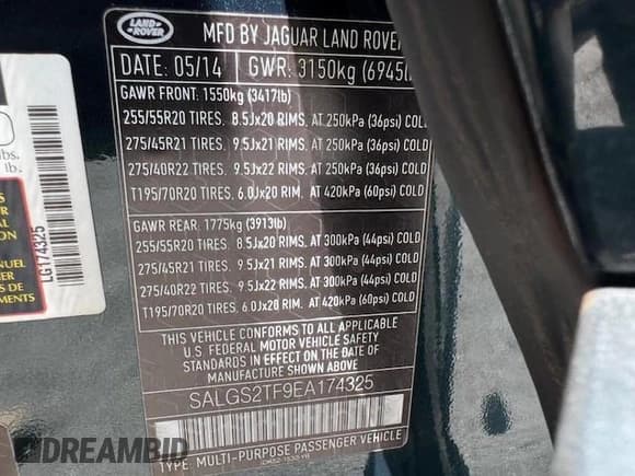 ✅ 2014 Land Rover Range Rover Supercharged • VIN: SALGS2TF9EA174325 • Lot: 71184225. Wystawiony na Copart z przebiegiem 105 462 mil. Bezpłatny archiwum sprzedaży aukcyjnych z USA i szczegółowy raport historii pojazdu na DreamBid. Zdjęcie 15.