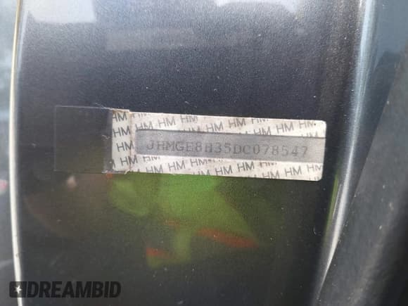 ✅ 2013 Honda Fit • VIN: JHMGE8H35DC078547 • Lot: 42354943. Wystawiony na IAAI z przebiegiem 42 796 mil. Bezpłatny archiwum sprzedaży aukcyjnych z USA i szczegółowy raport historii pojazdu na DreamBid. Zdjęcie 9.