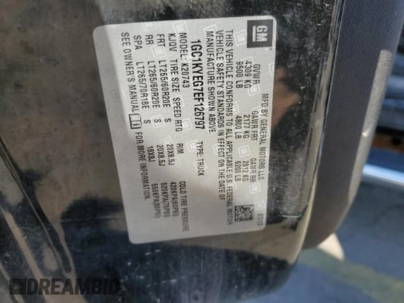 ✅ 2014 Chevrolet Silverado 2500HD LTZ • VIN: 1GC1KYEG7EF126797 • Lot: 90049865. Listed on Copart with Not provided. Free auction sales archive from the USA and detailed vehicle history report at DreamBid. Image 12.