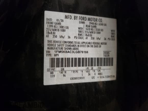 ✅ 2020 Ford Police Interceptor Utility • VIN: 1FM5K8AC3LGB76166 • Лот: 43787015. Опубликован ранее на Copart с пробегом 107 560 миль. Бесплатный доступ к архиву аукционных продаж из США и подробный отчёт об истории автомобиля на DreamBid. Изображение 13.