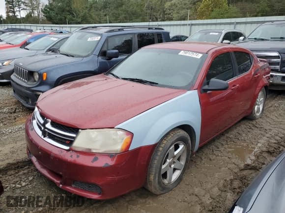 ✅ 2012 Dodge Avenger SE • VIN: 1C3CDZAG4CN271026 • Lot: 79012574. Listed on Copart with 157,905 mi. Free auction sales archive from the USA and detailed vehicle history report at DreamBid. Image 1.