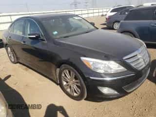 2013 Hyundai Genesis 3.8L with VIN KMHGC4DD2DU233687, listed as a Copart auction lot 71104534 with 218,577 mi miles and Salvage title. Bid and sale history available at DreamBid. Image 4.