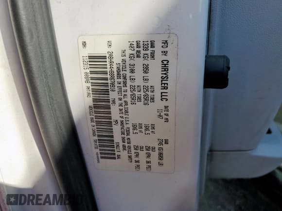 ✅ 2008 Chrysler Town & Country LX • VIN: 2A8HR44H88R670910 • Lot: 85289545. Listed on Copart with Not provided. Free auction sales archive from the USA and detailed vehicle history report at DreamBid. Image 14.