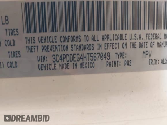 ✅ 2017 Dodge Journey GT • VIN: 3C4PDDEG4HT567049 • Лот: 43435980. Опубликован ранее на IAAI с пробегом 139 131 миль. Бесплатный доступ к архиву аукционных продаж из США и подробный отчёт об истории автомобиля на DreamBid. Изображение 9.