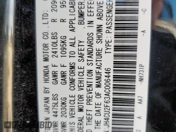 ✅ 2010 Acura TSX • VIN: JH4CU2F63AC006446 • Lot: 69194015. Wystawiony na Copart z przebiegiem 246 207 mil. Bezpłatny archiwum sprzedaży aukcyjnych z USA i szczegółowy raport historii pojazdu na DreamBid. Zdjęcie 13.