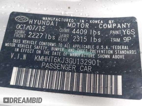 ✅ 2016 Hyundai Genesis Coupe 3.8L Base • VIN: KMHHT6KJ3GU132901 • Lot: 41525043. Wystawiony na IAAI z przebiegiem 94 012 mil. Bezpłatny archiwum sprzedaży aukcyjnych z USA i szczegółowy raport historii pojazdu na DreamBid. Zdjęcie 9.