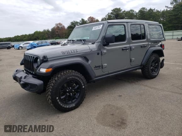 ✅ 2022 Jeep Wrangler Unlimited Sport S • VIN: 1C4HJXDG5NW109364 • Lot: 55467853. Listed on Copart with 34,742 mi. Free auction sales archive from the USA and detailed vehicle history report at DreamBid. Image 1.