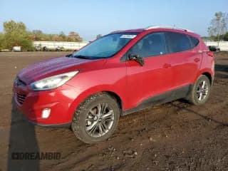 ✅ 2015 Hyundai Tucson SE • VIN: KM8JU3AGXFU077574 • Lot: 84398625. Listed on Copart with 130,389 mi. Free auction sales archive from the USA and detailed vehicle history report at DreamBid. Image 1.