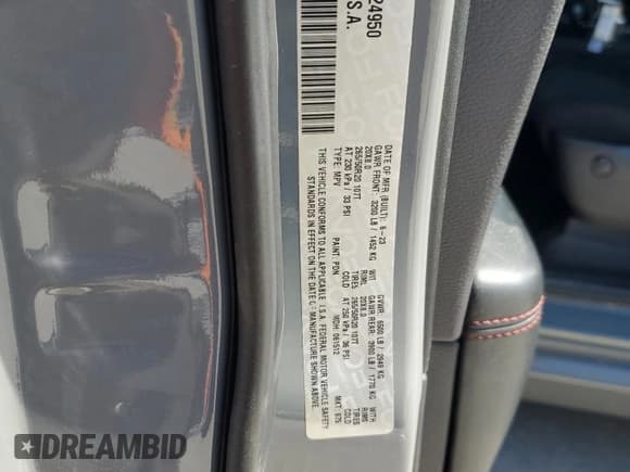 ✅ 2023 Dodge Durango GT • VIN: 1C4RDHDGXPC624950 • Lot: 52185795. Wystawiony na Copart z przebiegiem 37 265 mil. Bezpłatny archiwum sprzedaży aukcyjnych z USA i szczegółowy raport historii pojazdu na DreamBid. Zdjęcie 14.