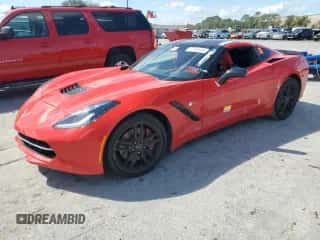 2014 Chevrolet Corvette Z51 3LT z VIN 1G1YM2D73E5130819, wystawiony jako Copart lot #73765464 z przebiegiem 27 988 mil mil oraz Szkoda całkowita • Salvage title. Historia ofert i sprzedaży dostępna na DreamBid. Obrazek 1.