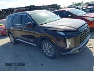 2024 Hyundai Palisade SEL with VIN KM8R24GE9RU740724, listed as a IAAI auction lot 43277234 with 44,963 mi miles and . Bid and sale history available at DreamBid. Image 1.