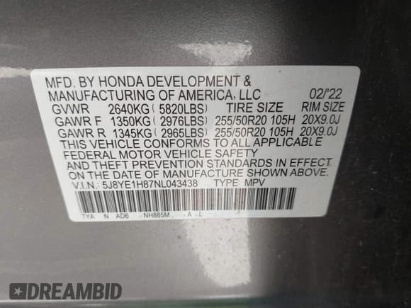 ✅ 2022 Acura MDX Advance • VIN: 5J8YE1H87NL043438 • Lot: 42818883. Wystawiony na IAAI z przebiegiem 33 806 mil. Bezpłatny archiwum sprzedaży aukcyjnych z USA i szczegółowy raport historii pojazdu na DreamBid. Zdjęcie 9.