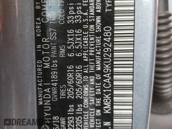 2019 Hyundai Kona SE с VIN KM8K1CAA9KU292480, выставлен на аукционе Copart как лот 40703773 с пробегом 34 744 миль миль и . История ставок и продаж доступна на DreamBid. Изображение 13.