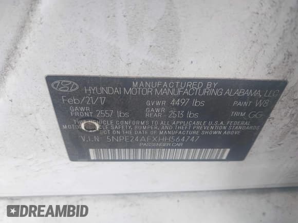 ✅ 2017 Hyundai Sonata 2.4L • VIN: 5NPE24AFXHH564747 • Лот: 43642523. Опубликован ранее на IAAI с пробегом 189 130 миль. Бесплатный доступ к архиву аукционных продаж из США и подробный отчёт об истории автомобиля на DreamBid. Изображение 9.