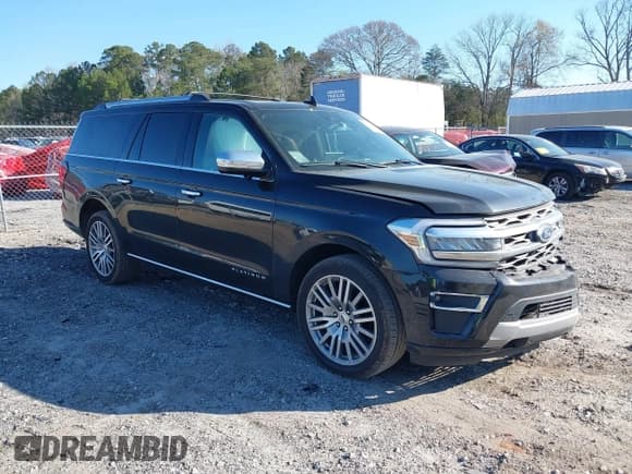 ✅ 2024 Ford Expedition Max Platinum • VIN: 1FMJK1M85REA16369 • Lot: 41888016. Listed on IAAI with 80,000 mi. Free auction sales archive from the USA and detailed vehicle history report at DreamBid. Image 1.