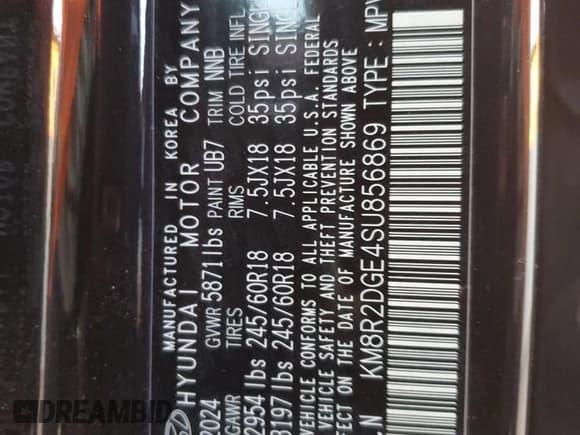 ✅ 2025 Hyundai Palisade SEL • VIN: KM8R2DGE4SU856869 • Лот: 88791185. Опубликован ранее на Copart с пробегом 2 972 миль. Бесплатный доступ к архиву аукционных продаж из США и подробный отчёт об истории автомобиля на DreamBid. Изображение 14.