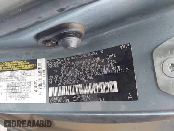 ✅ 2006 Toyota Sienna LE • VIN: 5TDZA23C76S470845 • Lot: 43888729. Listed on IAAI with 259,730 mi. Free auction sales archive from the USA and detailed vehicle history report at DreamBid. Image 9.