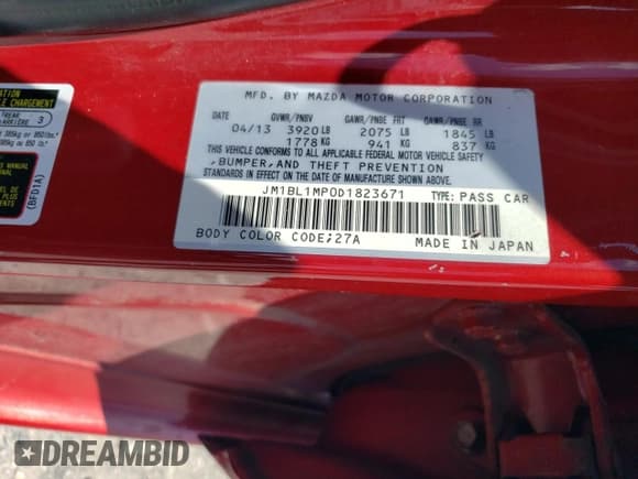 ✅ 2013 Mazda 3 i Grand Touring • VIN: JM1BL1MP0D1823671 • Lot: 65958215. Wystawiony na Copart z przebiegiem 109 745 mil. Bezpłatny archiwum sprzedaży aukcyjnych z USA i szczegółowy raport historii pojazdu na DreamBid. Zdjęcie 12.