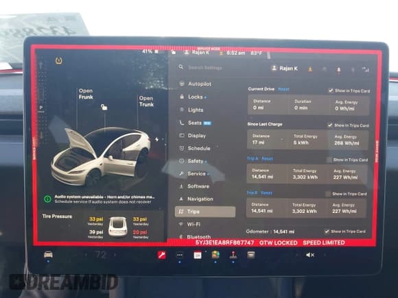 ✅ 2024 Tesla Model 3 • VIN: 5YJ3E1EA8RF867747 • Лот: 43288900. Опубликован ранее на IAAI с пробегом 14 541 миль. Бесплатный доступ к архиву аукционных продаж из США и подробный отчёт об истории автомобиля на DreamBid. Изображение 7.