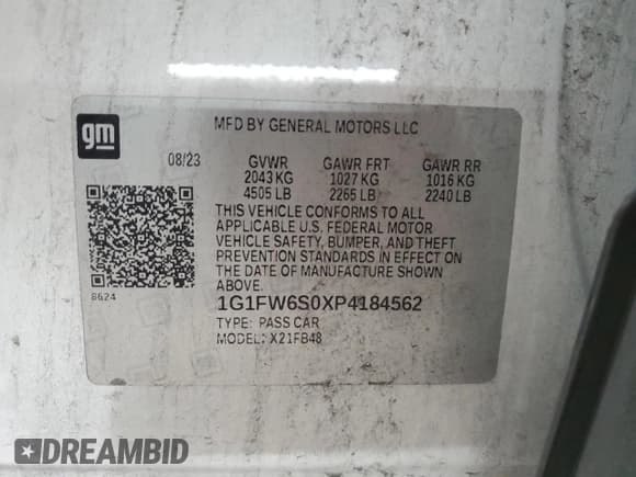 ✅ 2023 Chevrolet Bolt EV 1LT • VIN: 1G1FW6S0XP4184562 • Lot: 64635934. Wystawiony na Copart z przebiegiem 28 212 mil. Bezpłatny archiwum sprzedaży aukcyjnych z USA i szczegółowy raport historii pojazdu na DreamBid. Zdjęcie 13.