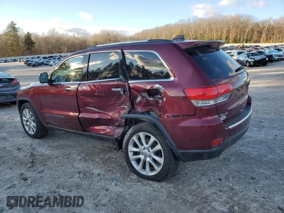 ✅ 2017 Jeep Grand Cherokee Limited • VIN: 1C4RJFBG6HC873649 • Lot: 92823005. Listed on Copart with 55,791 mi. Free auction sales archive from the USA and detailed vehicle history report at DreamBid. Image 2.