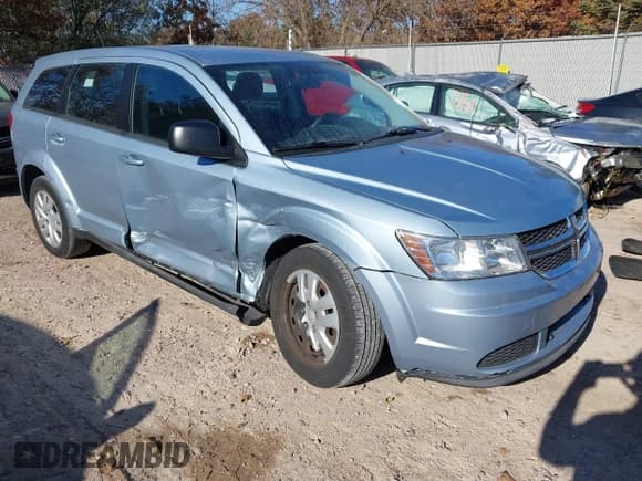 ✅ 2013 Dodge Journey Canada Value • VIN: 3C4PDCAB4DT723802 • Lot: 43690287. Listed on IAAI with 132,554 mi. Free auction sales archive from the USA and detailed vehicle history report at DreamBid. Image 1.