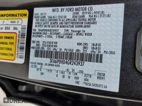 ✅ 2016 Ford Fusion SE • VIN: 3FA6P0HD4GR243937 • Lot: 67447895. Listed on Copart with 107,712 mi. Free auction sales archive from the USA and detailed vehicle history report at DreamBid. Image 12.