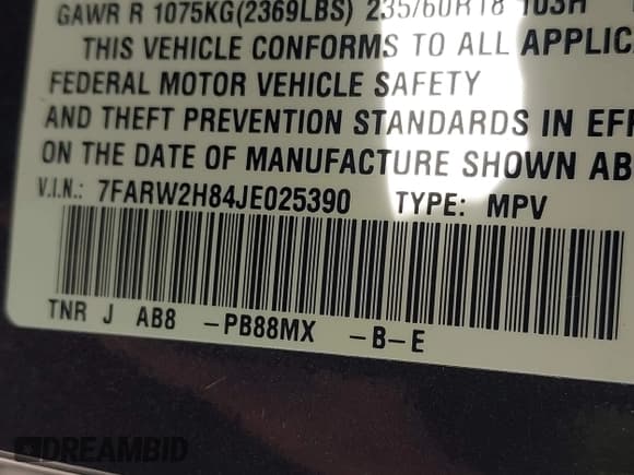 ✅ 2018 Honda CR-V EX-L • VIN: 7FARW2H84JE025390 • Lot: 43346915. Wystawiony na IAAI z przebiegiem 134 503 mil. Bezpłatny archiwum sprzedaży aukcyjnych z USA i szczegółowy raport historii pojazdu na DreamBid. Zdjęcie 9.