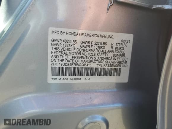 ✅ 2021 Acura ILX Premium • VIN: 19UDE2F79MA006416 • Lot: 83877095. Wystawiony na Copart z przebiegiem 48 022 mil. Bezpłatny archiwum sprzedaży aukcyjnych z USA i szczegółowy raport historii pojazdu na DreamBid. Zdjęcie 13.