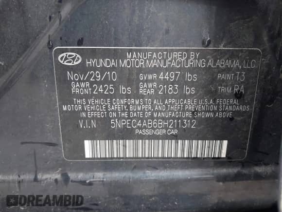 2011 Hyundai Sonata SE с VIN 5NPEC4AB6BH211312, выставлен на аукционе IAAI как лот 42859730 с пробегом 139 099 миль миль и . История ставок и продаж доступна на DreamBid. Изображение 9.