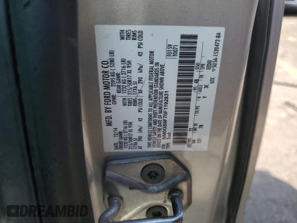 ✅ 2015 Ford Transit Connect XLT • VIN: NM0GS9F70F1192831 • Lot: 67284955. Listed on Copart with 94,445 mi. Free auction sales archive from the USA and detailed vehicle history report at DreamBid. Image 13.