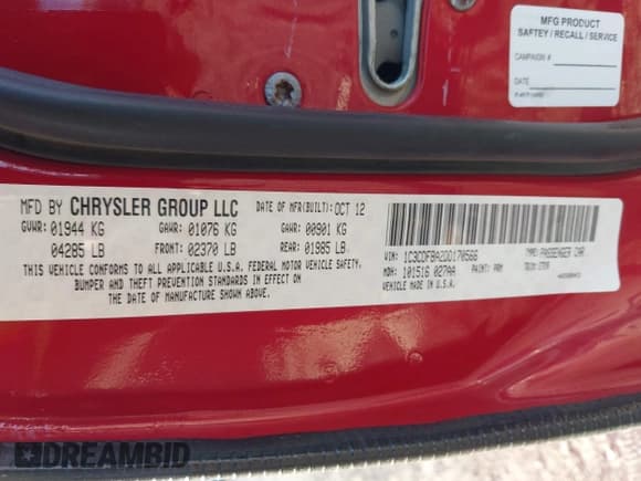 ✅ 2013 Dodge Dart SXT • VIN: 1C3CDFBA2DD170566 • Lot: 40785632. Listed on IAAI with 138,546 mi. Free auction sales archive from the USA and detailed vehicle history report at DreamBid. Image 9.